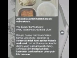 Daging Tercium Bau, MBG dari SPPG Andongrejo Blora di PAUD IP Khozinatul Ulum Dikembalikan