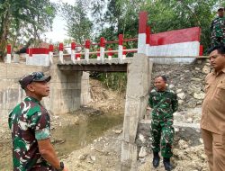 Progres Capai 90 Persen, Dandim Blora Cek Pembangunan Jembatan Garuda