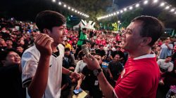 Nobar Timnas di Halaman Gubernur, Ribuan Warga Semangat Dukung Garuda