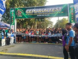 Dandim Blora Lepas Ribuan Peserta Run fest dan Jalan Sehat HUT TNI ke-81 di Cepu